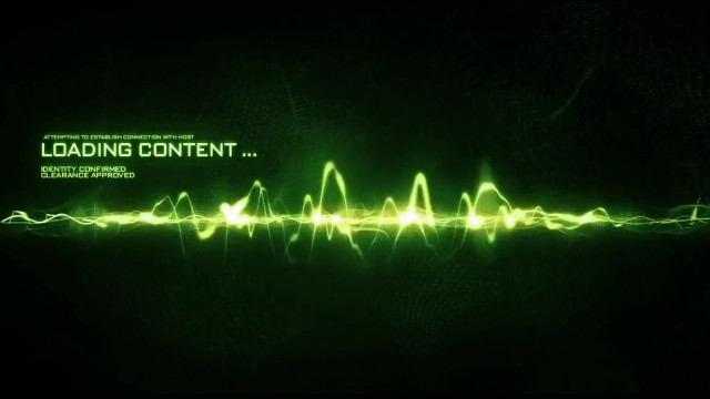 Green light sound wave loading free wallpaper for desktop - medium preview image