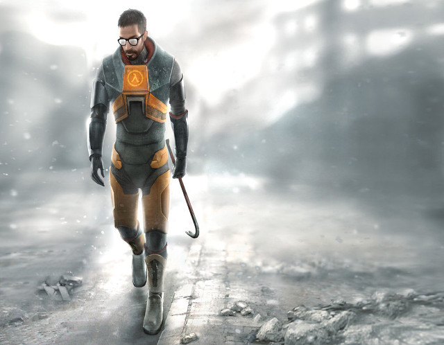 Man beard backpack walking snow free wallpaper for desktop - medium preview image