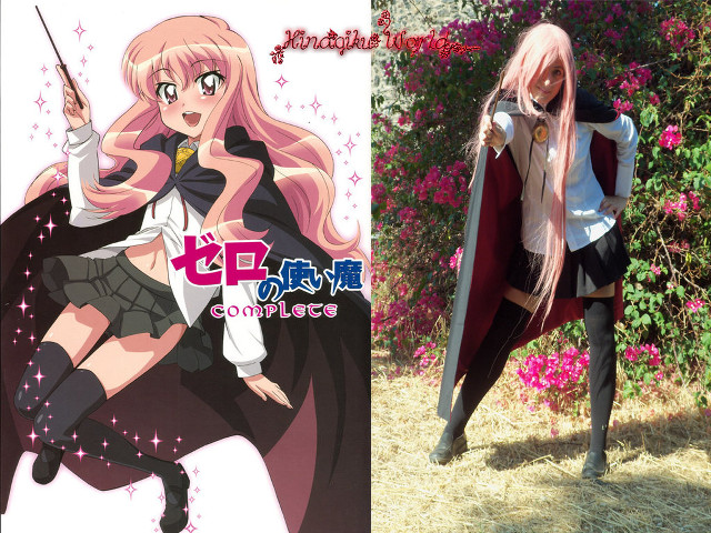 Woman sword cosplay pinkhair pentagram free wallpaper for desktop - medium preview image