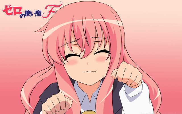 Pink hair girl fist kawaii free wallpaper for desktop - medium preview image