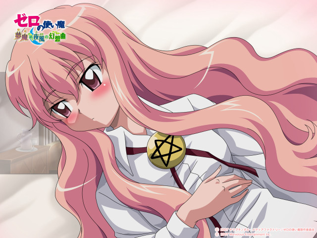 Pink hair star badge portrait free wallpaper for desktop - medium preview image