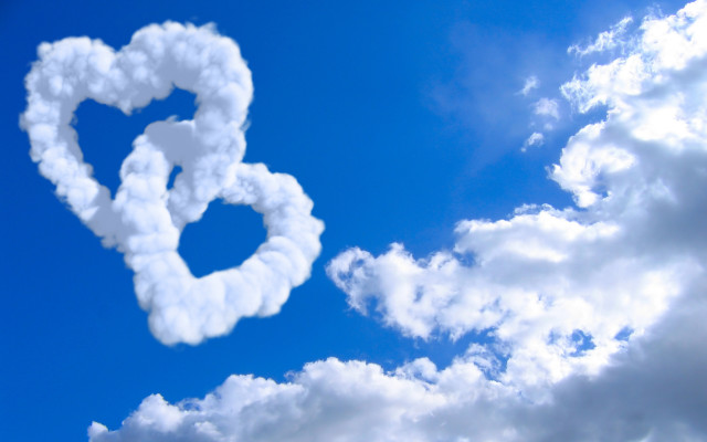 Heart shaped cloud blue sky #4 free wallpaper for desktop - medium preview image