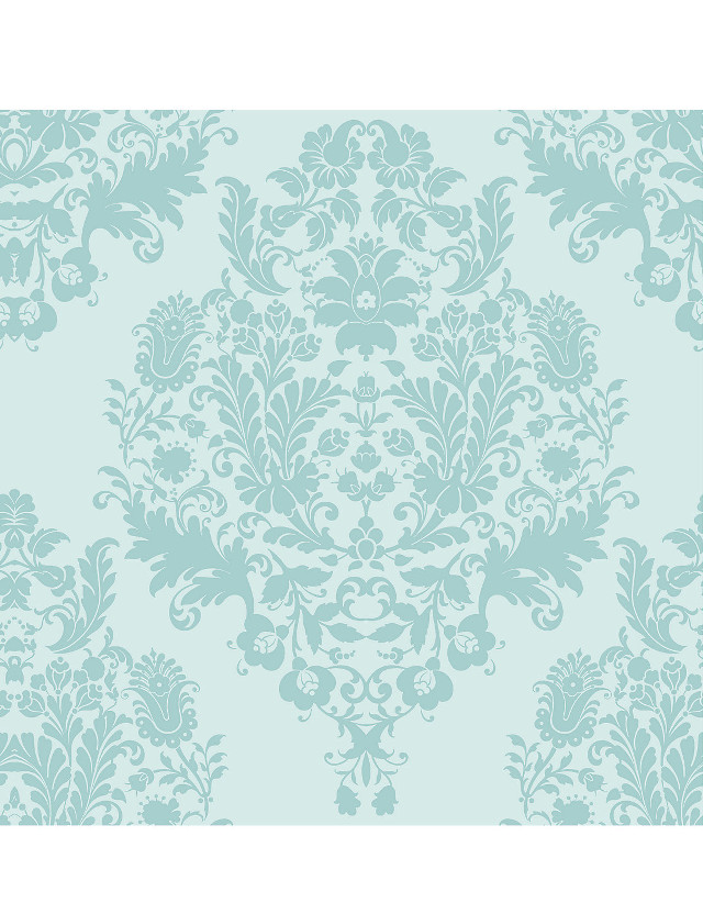 Blue floral rococo foliage girls free wallpaper for mobile - medium preview image