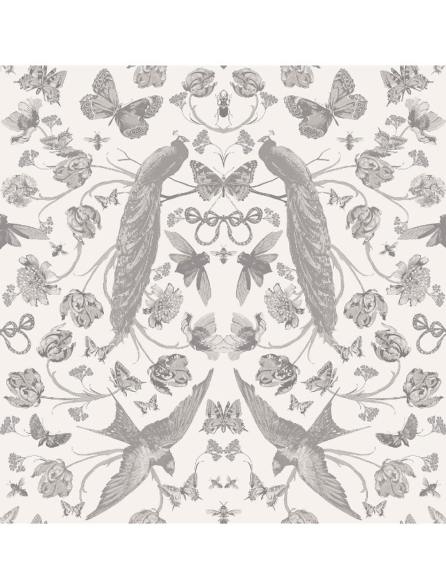Birds flowers grey white wallpaper free wallpaper for mobile - medium preview image