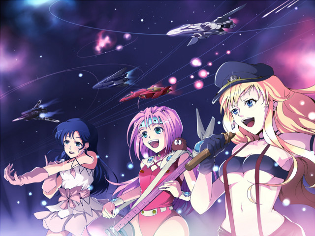Anime girls stars planets night free wallpaper for desktop - medium preview image