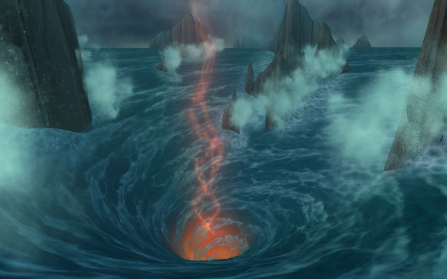 Lava ocean painting eruption surface free wallpaper for desktop - medium preview image