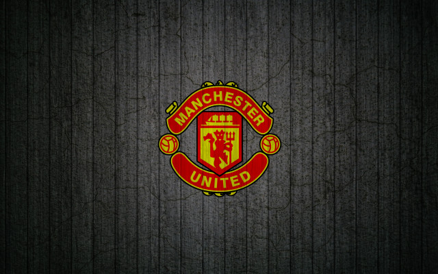 Manchester united logo dark background free wallpaper for desktop - medium preview image