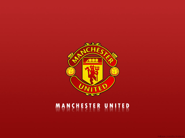 Manchester united logo red background #6 free wallpaper for desktop - medium preview image