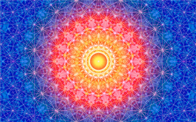 Colorful abstract intricate sun sacred free wallpaper for desktop - medium preview image