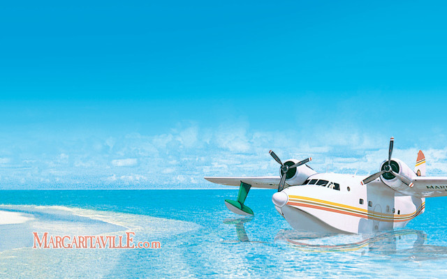 Small plane floating water beach free wallpaper for desktop - medium preview image