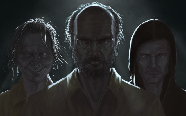 Group people dark room light free wallpaper for desktop - medium preview image