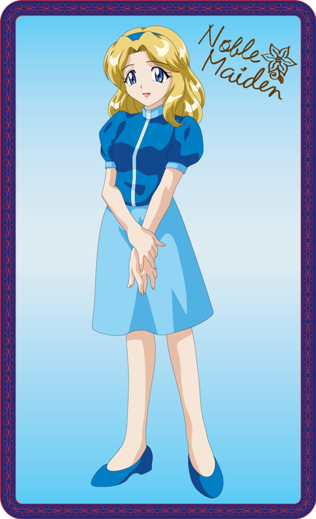 Cartoon character blonde hair blue free wallpaper for mobile - medium preview image