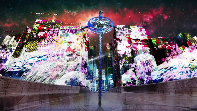 Clock tower city colorful sky free wallpaper for desktop - medium preview image