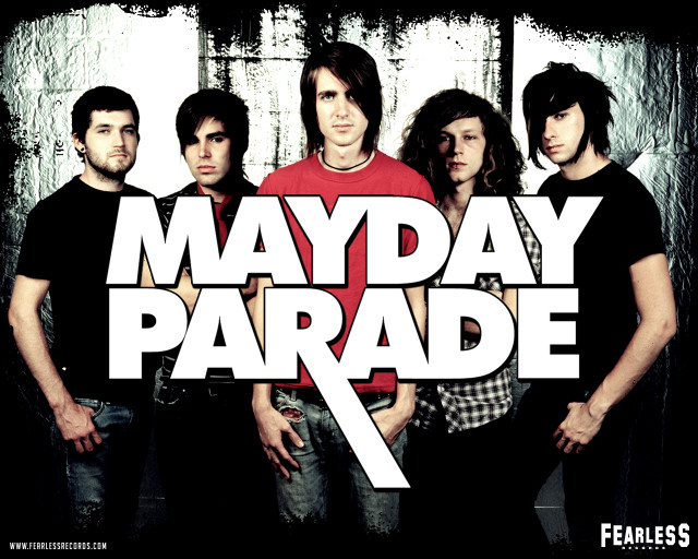 Young men mayday parade sign free wallpaper for desktop - medium preview image