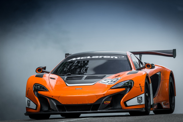 Orange sports car track smoke free wallpaper for desktop - medium preview image