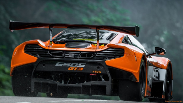 Orange sports car road trees #3 free wallpaper for desktop - medium preview image