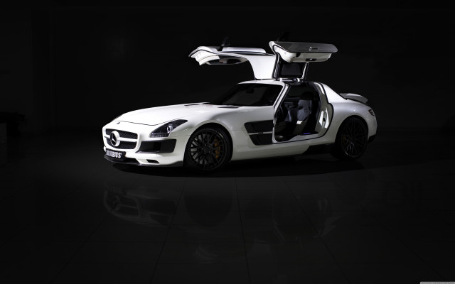 White sports car open doors #2 free wallpaper for desktop - medium preview image