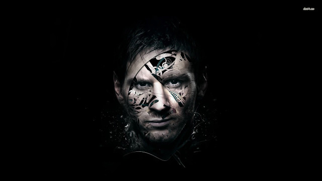 Skull painted man cross face free wallpaper for desktop - medium preview image