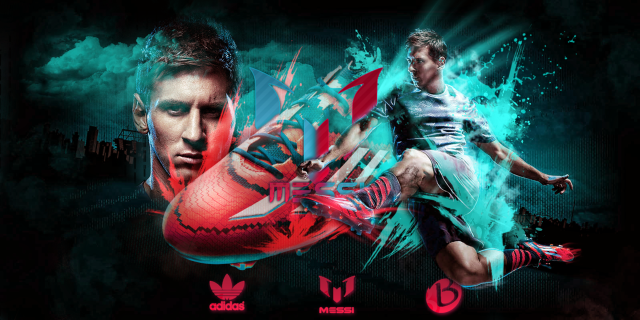 Man kicking soccer red shoe free wallpaper for desktop - medium preview image