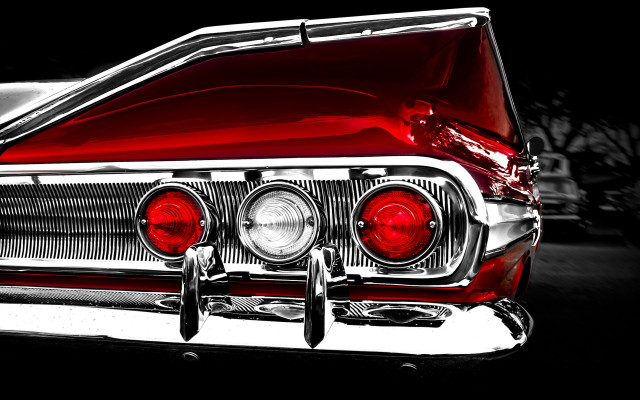 Red car hood up lights free wallpaper for desktop - medium preview image