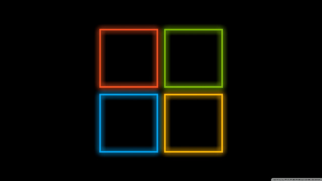 Black background neon square middle free wallpaper for desktop - medium preview image