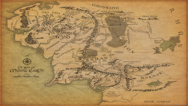 Middle earth adventure map places free wallpaper for desktop - medium preview image