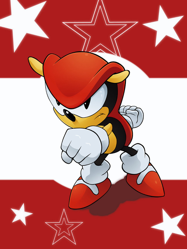 Cartoon character running red white free wallpaper for mobile - medium preview image