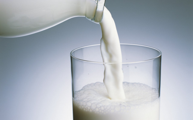 Glass of milk pour spoon free wallpaper for desktop - medium preview image