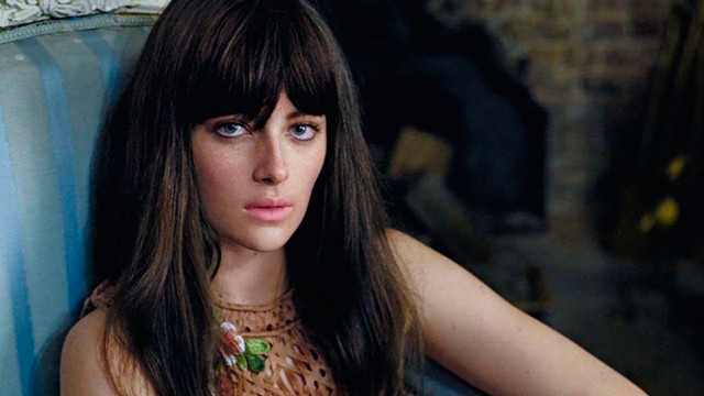 Woman blue chair green necklace free wallpaper for desktop - medium preview image