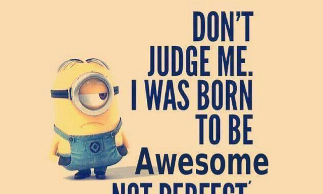 Minion dont judge me awesome #3 free wallpaper for desktop - medium preview image