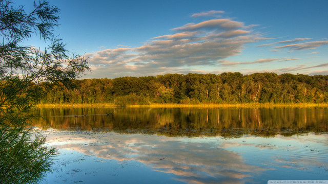 Lake trees clouds blue sky #4 free wallpaper for desktop - medium preview image