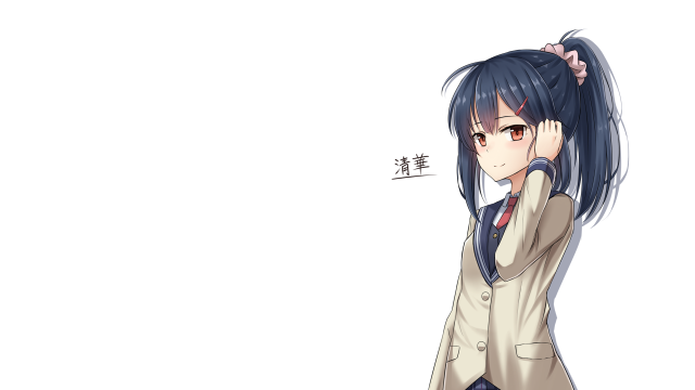 Woman ponytail jacket holding head free wallpaper for desktop - medium preview image