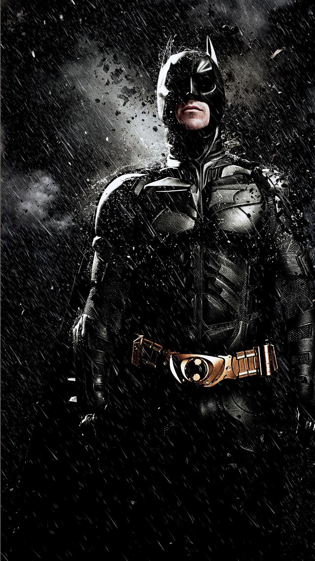 Batman standing rain costume helmet free wallpaper for mobile - medium preview image