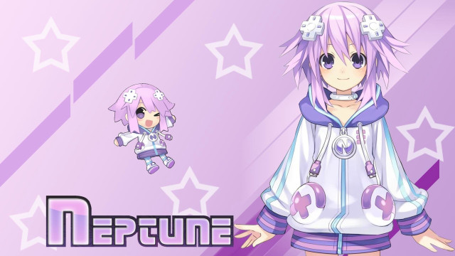 Pink haired girl starry purple free wallpaper for desktop - medium preview image