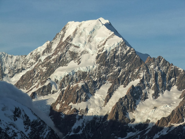 Large mountain snow blue sky free wallpaper for desktop - medium preview image
