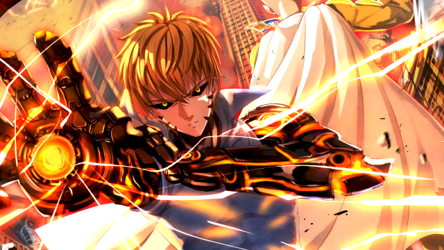 Man gun woman lightning arm free wallpaper for desktop - medium preview image