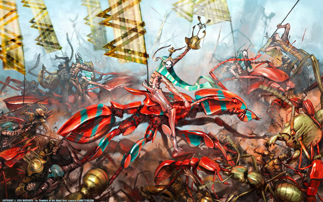 Battle scene people giant red free wallpaper for desktop - medium preview image