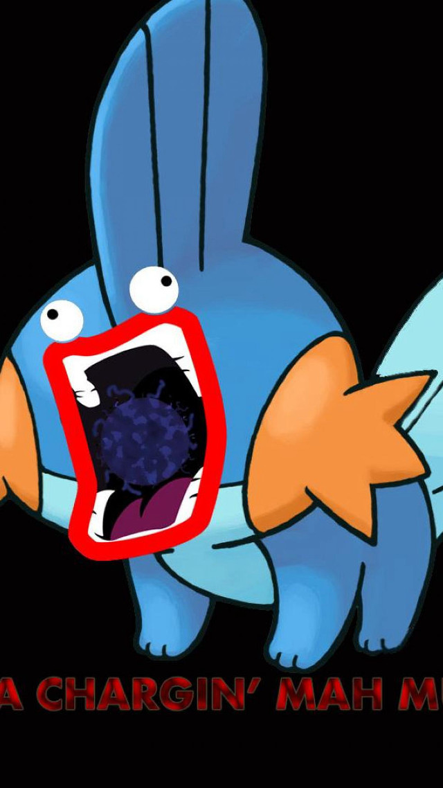 Cartoon fish mouth open tongue free wallpaper for mobile - medium preview image