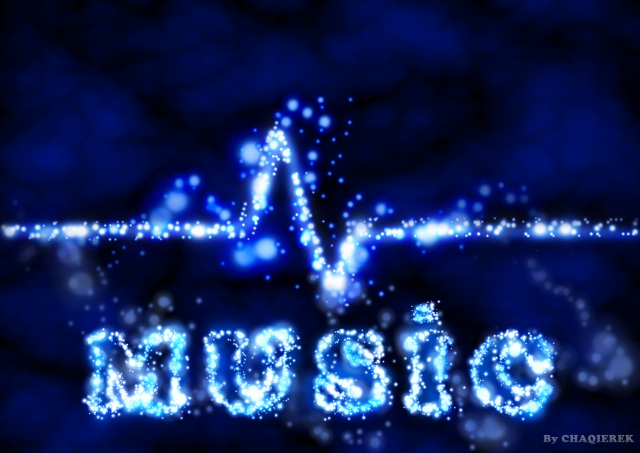 Blue background blue arrow music free wallpaper for desktop - medium preview image