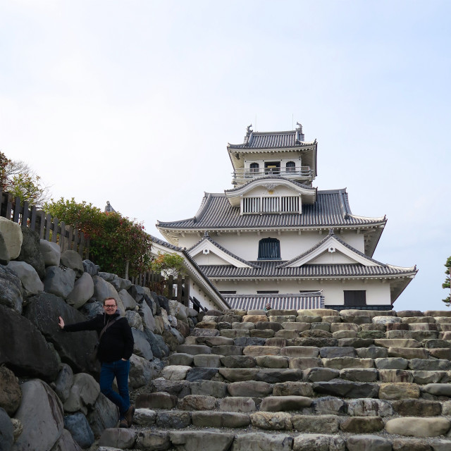Man stairs building tower sky free wallpaper for tablet - medium preview image