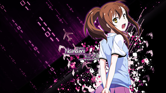 Girl long hair ponytail purple free wallpaper for desktop - medium preview image