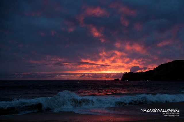 Sunset ocean island boat water free wallpaper for desktop - medium preview image