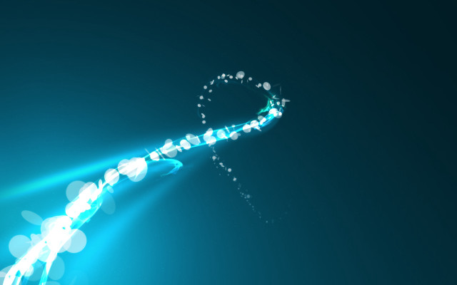 Blue light string circular design free wallpaper for desktop - medium preview image