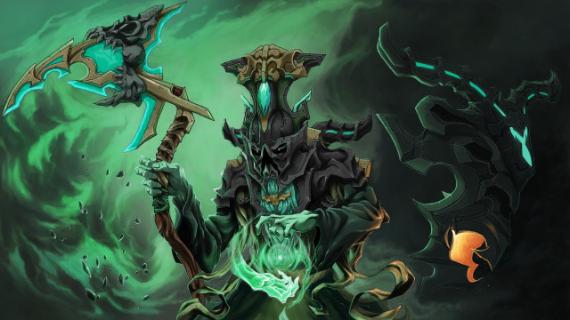 Demon green sword glowing eye free wallpaper for desktop - medium preview image