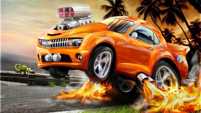 Car fire man background flame free wallpaper for desktop - medium preview image