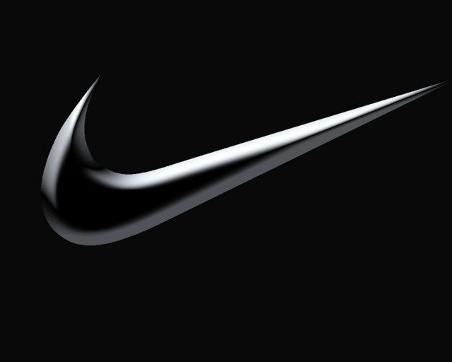 Black white nike logo black free wallpaper for desktop - medium preview image