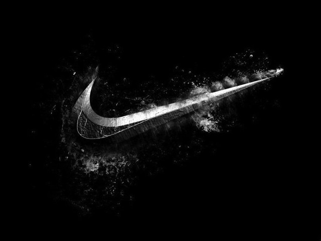 Nike logo smoke dark background free wallpaper for desktop - medium preview image