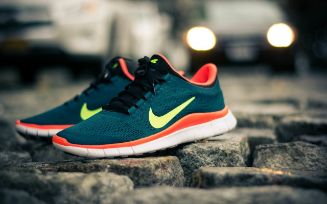 Nike shoes rock street car free wallpaper for desktop - medium preview image