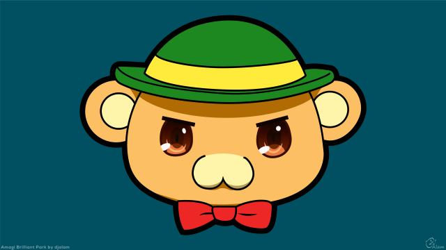 Cartoon monkey green hat red free wallpaper for desktop - medium preview image