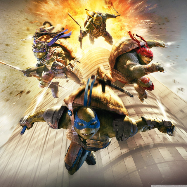 Teenage mutant ninja turtles battle free wallpaper for tablet - medium preview image